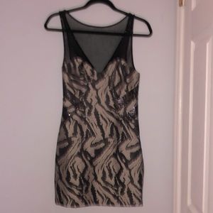 Bebe animal print mini dress